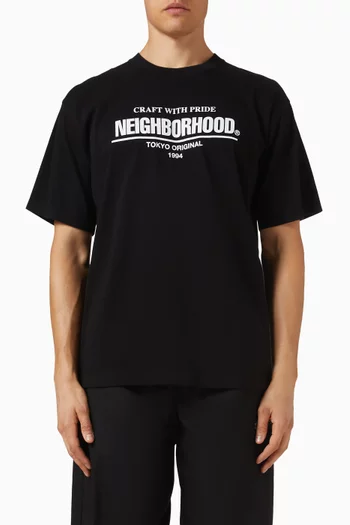 تي شيرت SS-1 بشعار الماركة قطن