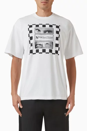 تي شيرت بطبعة قطن