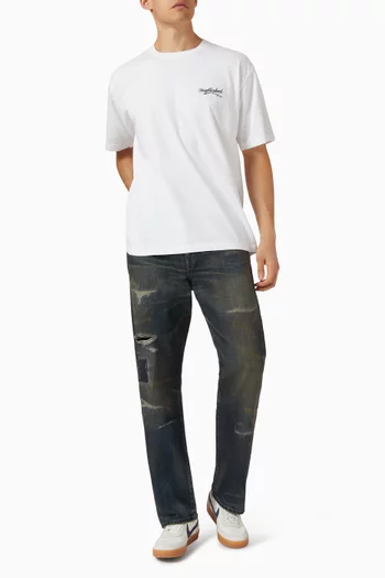 تي شيرت SS-8 بشعار الماركة قطن