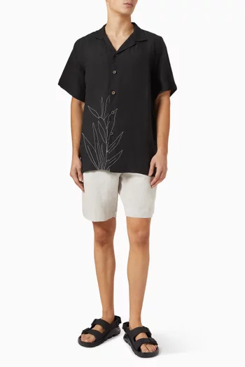 Drawstring Shorts in Linen