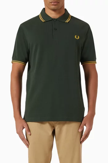 Twin Tipped Polo Shirt in Cotton-piqué