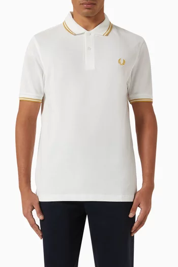 Twin Tipped Polo Shirt in Cotton-piqué