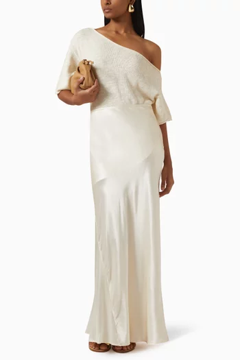 Charli Maxi Skirt in Satin