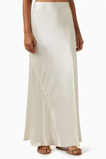 Charli Maxi Skirt in Satin