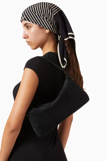 Belted Clutch Bag in Suede