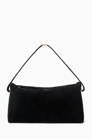 Belted Clutch Bag in Suede