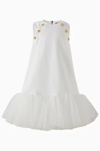 Button Detailed Sleeveless Dress