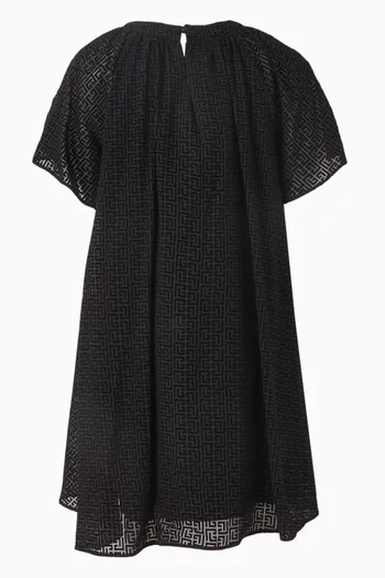 Flared Dress in Jacquard