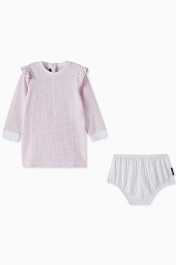 Logo Printed Dress in Jersey