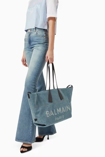 Track Tote Bag in Denim