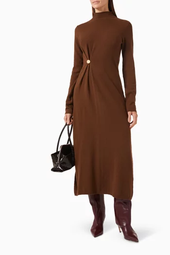 Lucero Drape Dress in Cashmere-wool