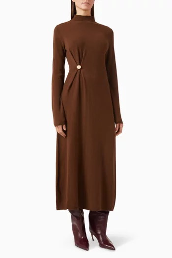 Lucero Drape Dress in Cashmere-wool
