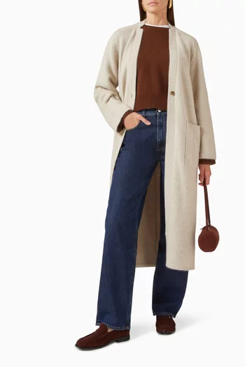 سترة بروزي قصيرة صوف وكشمير