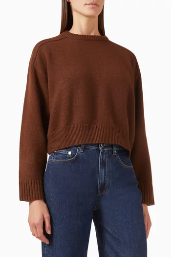 سترة بروزي قصيرة صوف وكشمير