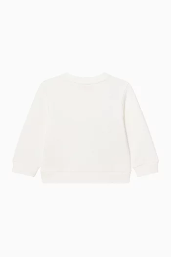 Floral Sweatshirt in Cotton Jersey