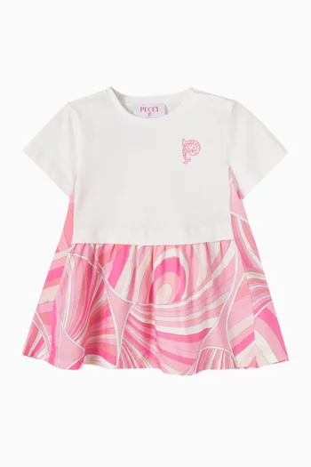 Abstract Print Dress in Jersey