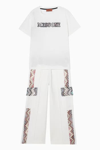 Embroidered Printed Logo T-shirt
