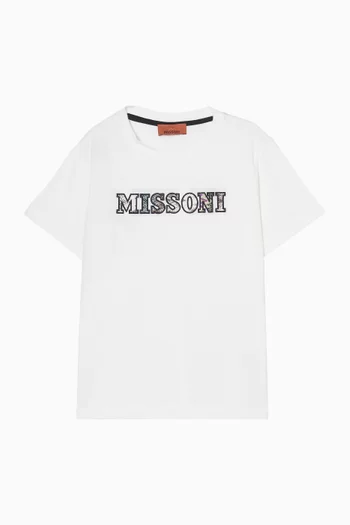 Embroidered Printed Logo T-shirt