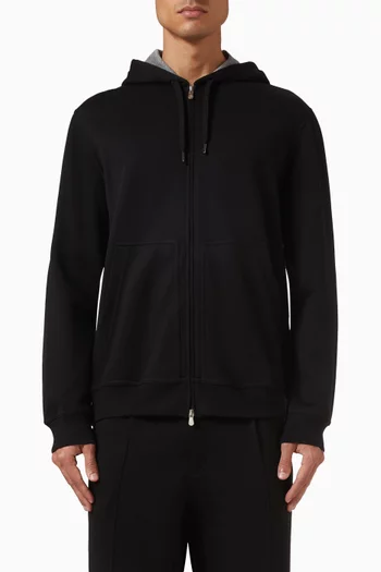 Double Cloth Hoodie in Cotton-blend