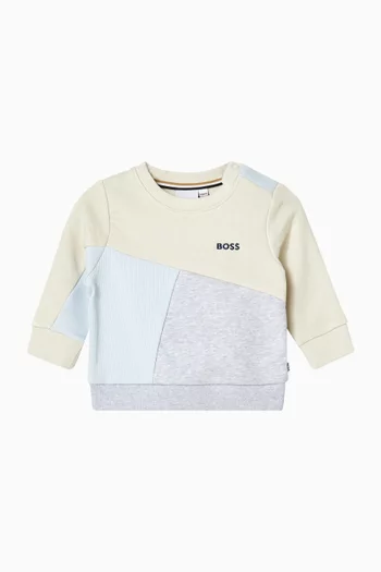 سويت شيرت بشعار الماركة صوف قطني