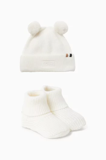 My First Booties & Beanie Set
