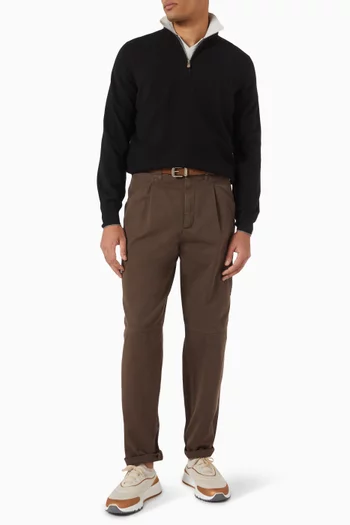 Ergonomic Pants in Twisted Cotton Gabardine