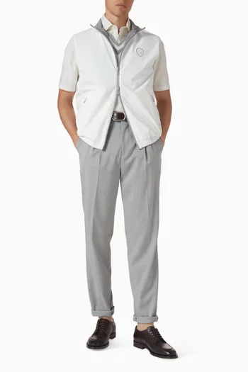 V-neck Knit Vest in Cotton