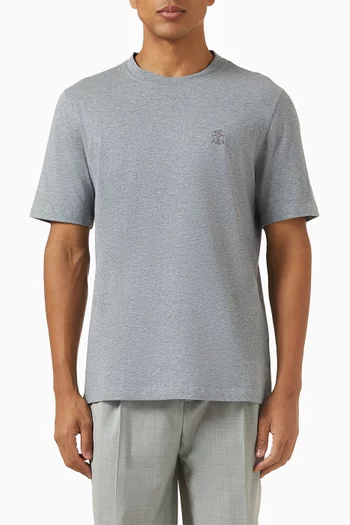 تي شيرت بشعار الماركة قطن جيرسيه