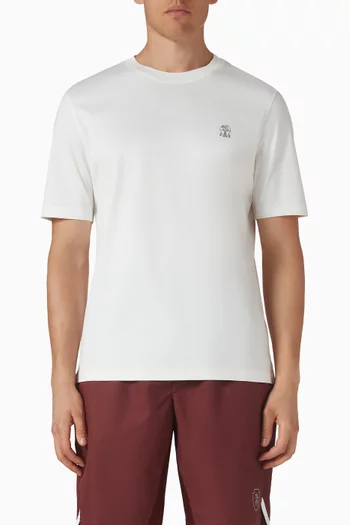 تي شيرت بشعار الماركة قطن جيرسيه