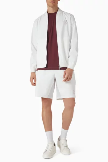 سويت شيرت برقعة بشعار الماركة نايلون