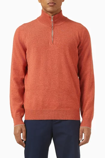 سترة بسحّاب قصير كشمير