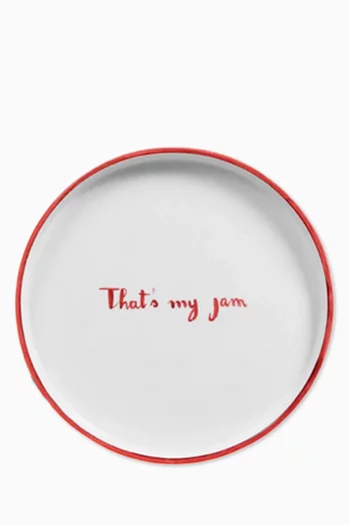 طبق حلويات مزين بعبارة That's My Jam
