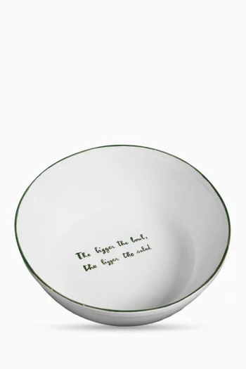 وعاء سلطة مزين بعبارة The Bigger The Bowl, The Bigger The Salad