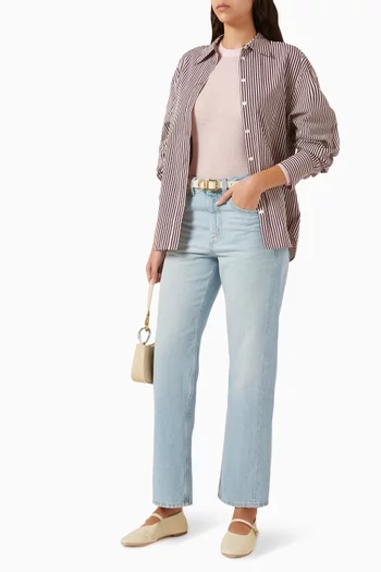 Curved Jeans in Denim