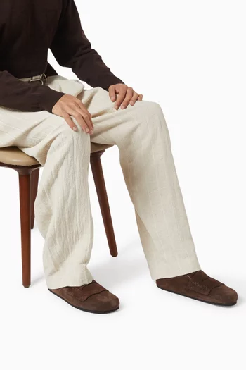 حذاء موكاسين مفتوح من الخلف شمواه