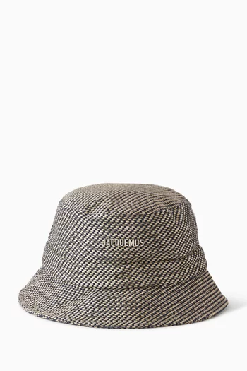 Le Bob Striped Gadjo Bucket Hat in Cotton