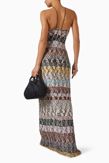 Maxi Dress in Embroidered Lace