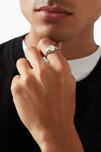 خاتم بتصميم ذئب فضة إسترلينية