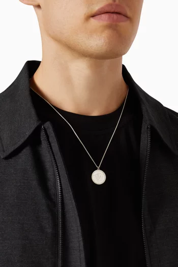 قلادة كوين مزينة بأفعى وصبار فضة إسترلينية بدلاية