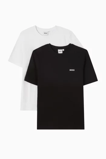 Logo Print T-shirt, Set of 2