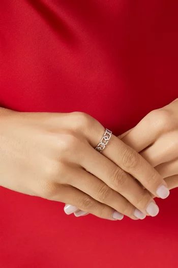 Infinity Diamond Eternity Band Ring in 18kt White Gold