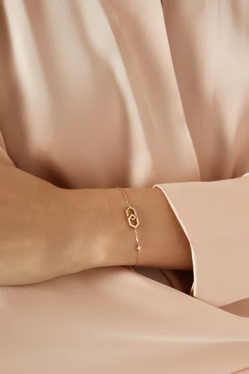 Infinity Diamond Bracelet in 18kt Yellow Gold