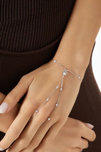 Turathi Diamond Hand Chain Bracelet in 18kt Gold