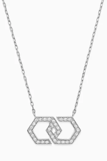 Infinity Medium Diamond Necklace in 18kt White Gold