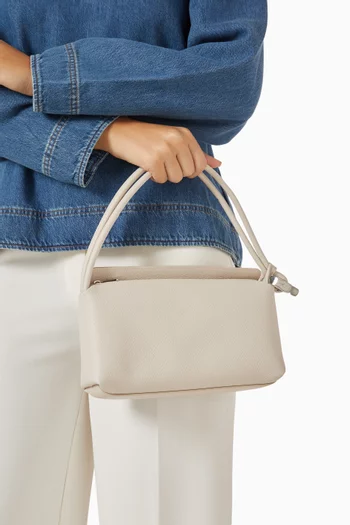 Medium Le Roseau Hobo Bag in Leather