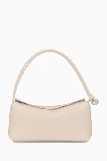 Medium Le Roseau Hobo Bag in Leather
