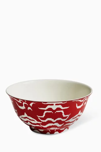 Indian Tiger Bowl in Porcelain
