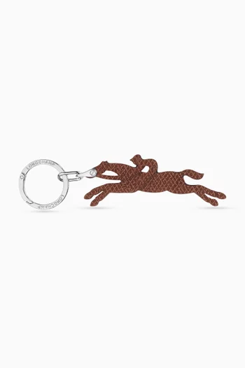 Le Pliage Horse Key Ring in Leather