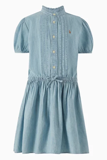 Button-collar Shirt Dress