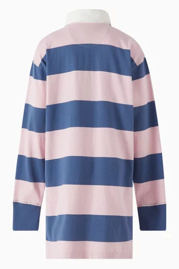 Logo Stripe Polo Dress